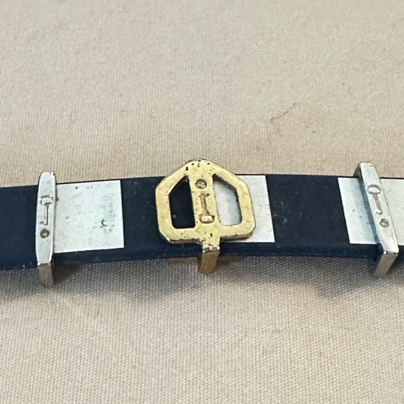 2/$15 KEEP Collective silicone, navy, and white bracelet with slide charms - Picture 5 of 13